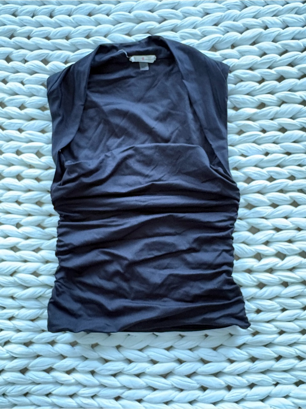 Sleek Black Women's Ruched Tank Top
